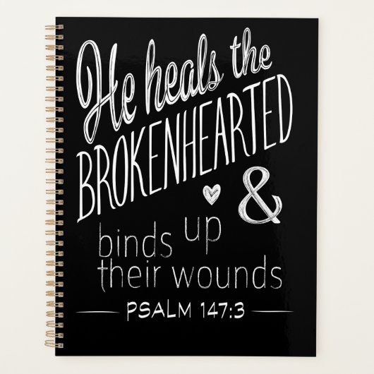 Psalm 147:3 Boodschap van hoop en genezing Planner (Voorkant)