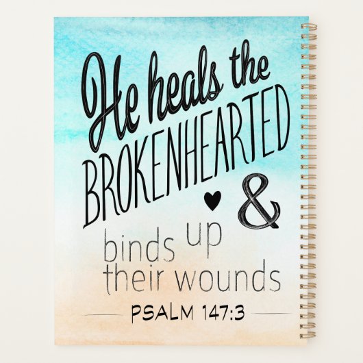 Psalm 147:3 Boodschap van hoop en genezing Planner (Achterkant)