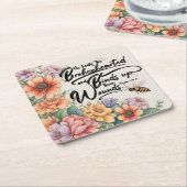 Psalm 147:3 Christelijk Bijbelvers Afbeelding Kartonnen Onderzetters (Schuin)