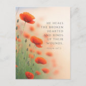 Psalm 147:3 Hij geneest de gebroken van hart Briefkaart (Voorkant)