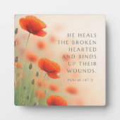 Psalm 147:3 Hij geneest de gebroken van hart Fotoplaat (Voorkant)