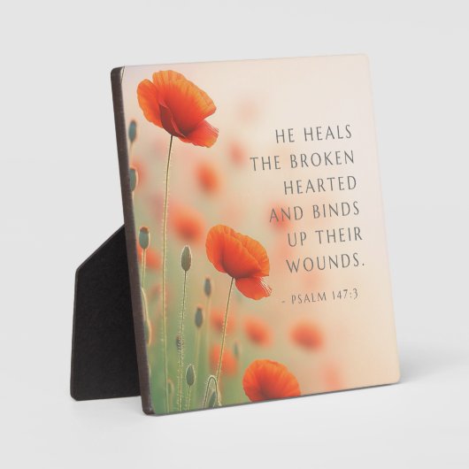 Psalm 147:3 Hij geneest de gebroken van hart Fotoplaat (Voorkant)