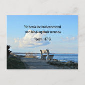 Psalm 147:3 Hij heelt de gebroken haren... Briefkaart (Voorkant)