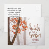 Psalm 147:3 Hij heelt de gebroken Hearted Briefkaart (Voorkant / Achterkant)