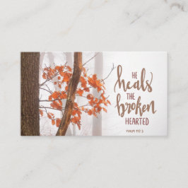 Psalm 147:3 Hij heelt de gebroken Hearted Visitekaartje