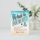 Psalm 147:3 Hij hoort de gebroken haren Briefkaart (Staand voorkant)