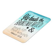 Psalm 147:3 Hij hoort de gebroken haren Magneet (Linkerzijde)