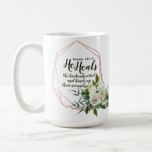 Psalm 147:3 Koffie Mok (Links)