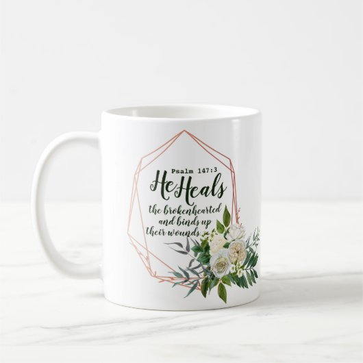 Psalm 147:3 Koffie Mok (Links)