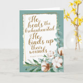 Psalm 147:3 Stimulering JW Folded Kaart (Gele Bloem)