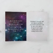 Psalm 147:4-5 Hij telt de Bijbelverse sterren Kaart (Binnen)