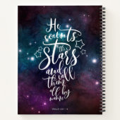Psalm 147:4 Hij telt de Stars Bijbel Notitieboek (Achterkant)