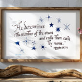 Psalm 147 4 Sterren Bijbelvers Christelijk Poster