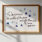 Psalm 147 4 Sterren Bijbelvers Christelijk Poster