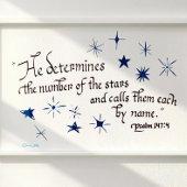 Psalm 147 4 Sterren Bijbelvers Christelijk Poster