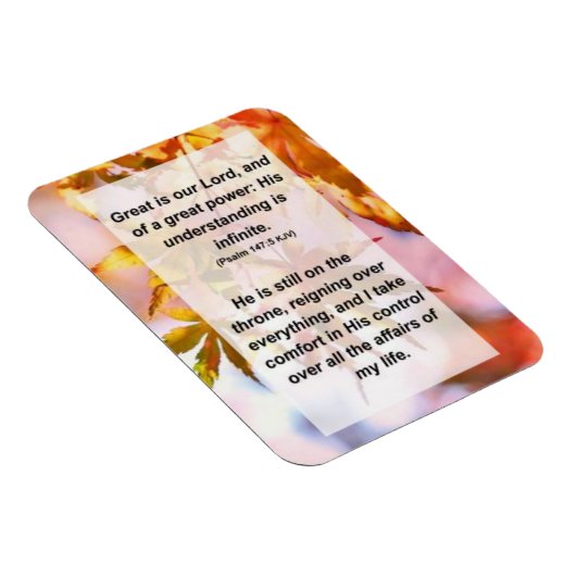 Psalm 147:5 Geweldig is onze Heer, en van een grot Magneet (Rechterzijde)