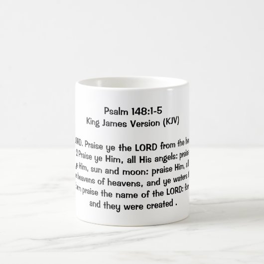Psalm 148:1-5 koffiemok (Center)