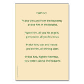 Psalm 148: De gehele schepping tot lofprijzing opg Kaart (Achterkant)