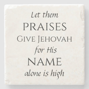 Psalm 148 stone onderzetter 5/6