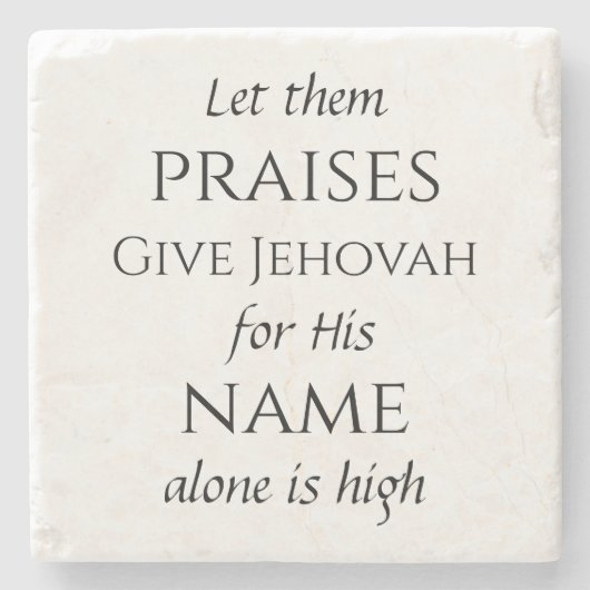 Psalm 148 stone onderzetter 5/6 (Voorkant)