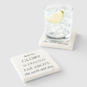 Psalm 148 stone onderzetter 6/6 (Zijkant)