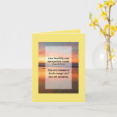 Psalm 149:14 Ik ben angstig en wonderlijk gemaakt Kaart (Gele Bloem)