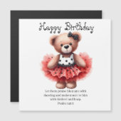 Psalm 149:3 Teddy Ballerina Birthday Greeting  (Voorkant / Achterkant)