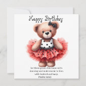 Psalm 149:3 Teddy Ballerina Flat Greeting Card (Voorkant)
