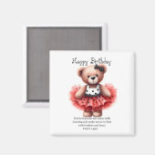 Psalm 149:3 Teddy Ballerina Magnet (Voorkant / Achterkant)