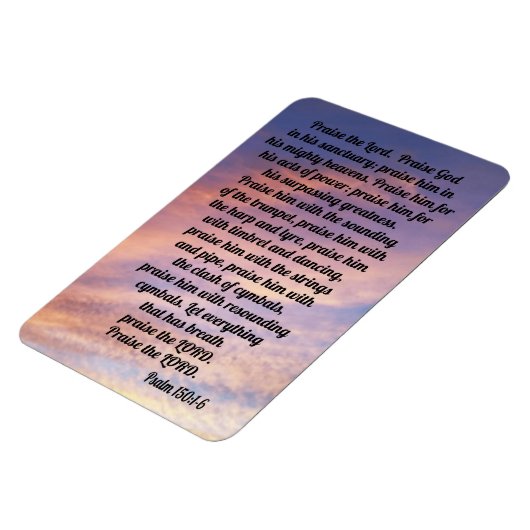 Psalm 150:1-6 magneet (Linkerzijde)