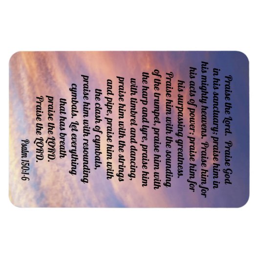 Psalm 150:1-6 magneet (Horizontaal)