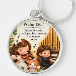 Psalm 150:4 Christelijke viool- en orgelmuziek Sle Sleutelhanger