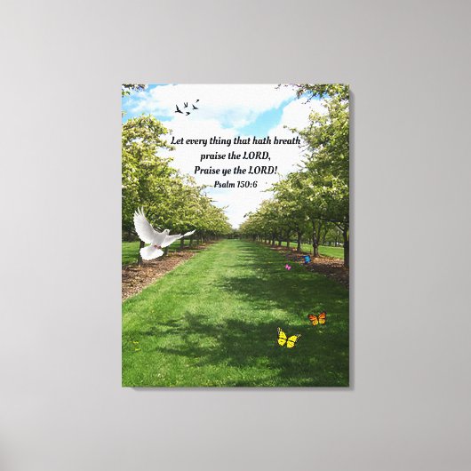Psalm 150:6 canvas afdruk (Voorkant)