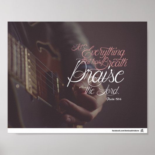 Psalm 150:6 - De Heer verheffen Poster (Voorkant)