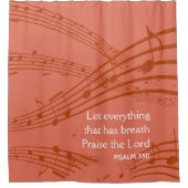 Psalm 150 LAAT ALLES WAT ADEMMUZIEK HEEFT Douchegordijn (Voorkant)