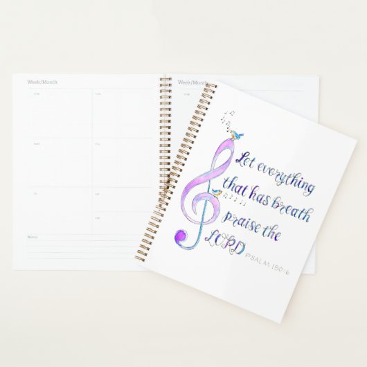 Psalm 150 lof planner (Display)