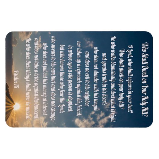 Psalm 15: Koelmachine Magnet Magneet (Horizontaal)