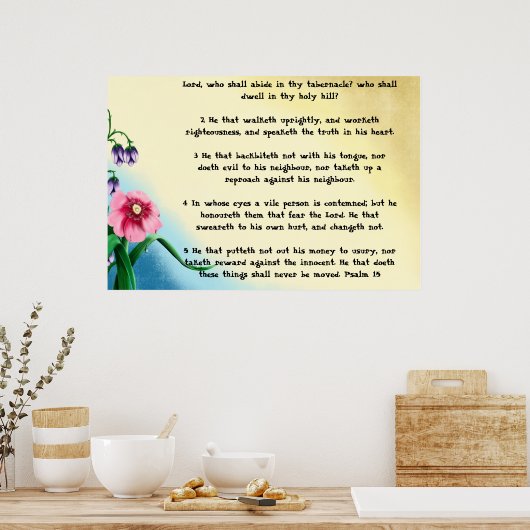 psalm 15 poster (Keuken)