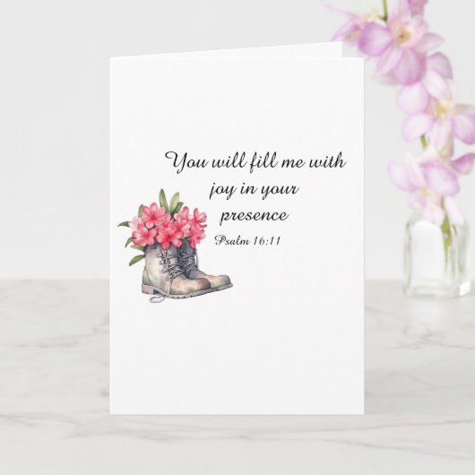 Psalm 16:11 Folded Card Kaart (Orchidee)