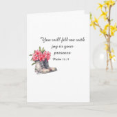 Psalm 16:11 Folded Card Kaart (Gele Bloem)