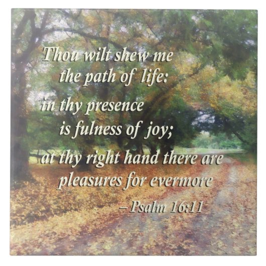 Psalm 16:11 Gu verwelkt me het pad Tegeltje (Voorkant)