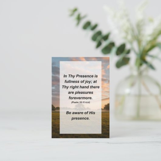 Psalm 16:11 In deze aanwezigheid is volledige vreu Informatiekaartje (Staand voorkant)