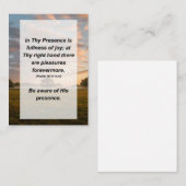 Psalm 16:11 In deze aanwezigheid is volledige vreu Informatiekaartje (Voorkant / Achterkant)