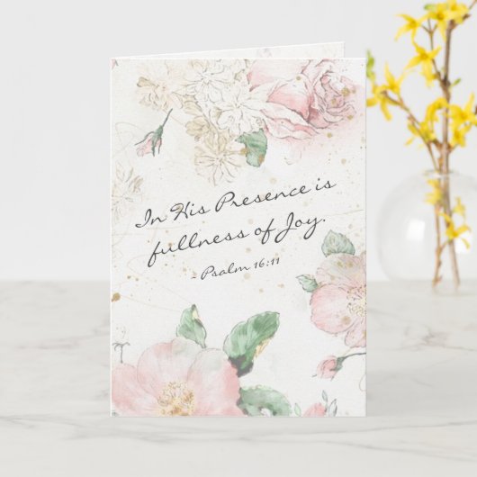 Psalm 16:11 In Zijn aanwezigheid is volheid van vr Kaart (Gele Bloem)