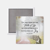 Psalm 16:11 Je zal me de PATH van Life shows Magneet (Voorkant / Achterkant)
