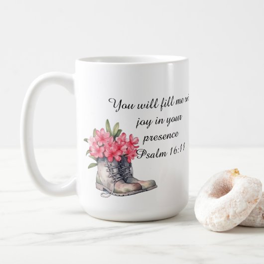 Psalm 16:11 koffiemok (Met donut)