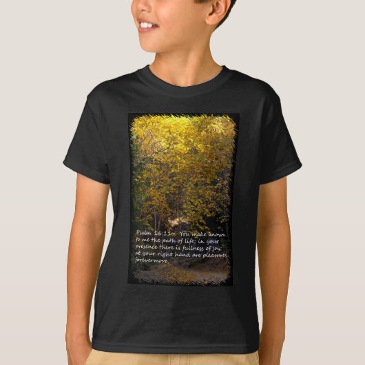 Psalm 16:11 pad t-shirt (Voorkant)