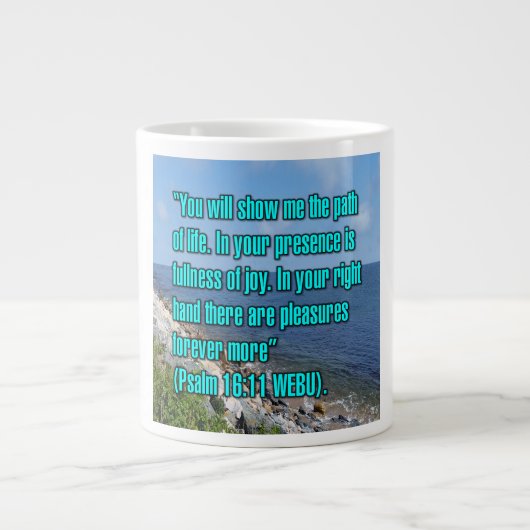 Psalm 16:11 WEBU Mug Grote Koffiekop (Voorkant)
