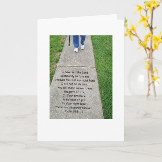 Psalm 16:8,11 kaart (Gele Bloem)
