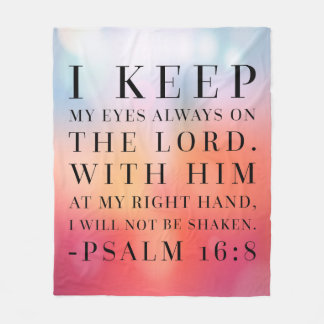 Psalm 16:8 Bijbelcitaat Fleece Deken